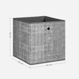 Set de 6 boîtes de rangement ALAMO HOME / Gris