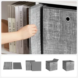 Set de 6 boîtes de rangement ALAMO HOME / Gris