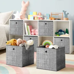 Set de 6 boîtes de rangement ALAMO HOME / Gris
