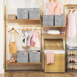 Set de 6 boîtes de rangement ALAMO HOME / Gris