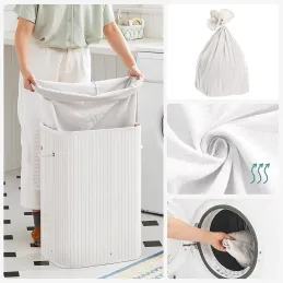 Panier à linge GLAMUR 72 L / Blanc