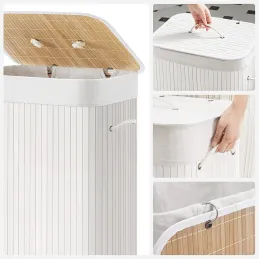 Panier à linge GLAMUR 72 L / Blanc