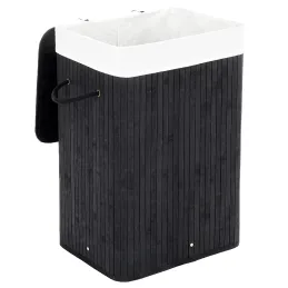 Panier à linge GLAMUR 72 L / Noir