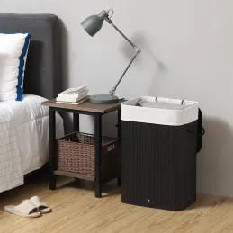 Panier à linge GLAMUR 72 L / Noir