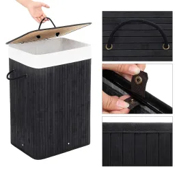 Panier à linge GLAMUR 72 L / Noir
