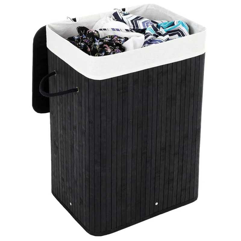 Panier à linge GLAMUR 72 L / Noir