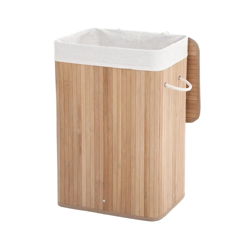 Panier à linge GLAMUR 72 L / Bois naturel