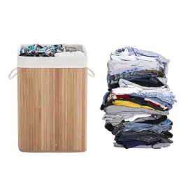 Panier à linge GLAMUR 72 L / Bois naturel