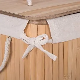 Panier à linge GLAMUR 72 L / Bois naturel