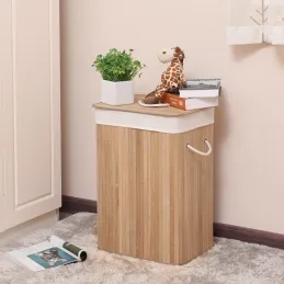 Panier à linge GLAMUR 72 L / Bois naturel