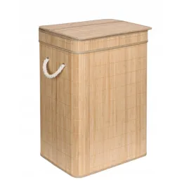 Panier à linge GLAMUR 72 L / Bois naturel