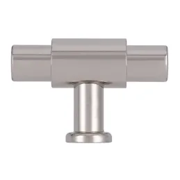 Poignée bouton TINA DUO / Nickel brillant