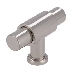 Poignée bouton TINA DUO / Nickel brillant