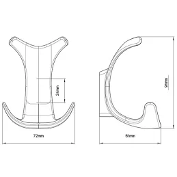 Porte-manteau LUONGO XL / Vieil or