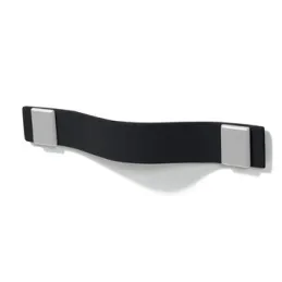 Poignée en cuir DALLAS / cuir noir – embout en aluminium