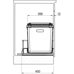 Tri sélectif FRANKE 350-60 Varia pour tiroir