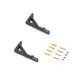 Console rabattable FOLDEX – paire de 2 pièces / noir mat