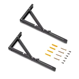 Console rabattable FOLDEX – paire de 2 pièces / noir mat
