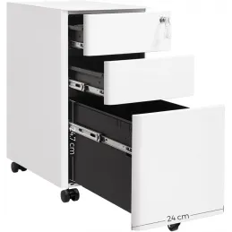 Caisson de bureau à roulettes GARDO 300 / Blanc