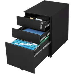 Caisson de bureau à roulettes GARDO 390 / Noir