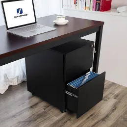 Caisson de bureau à roulettes GARDO 390 / Noir