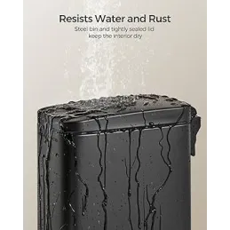 Poubelle DESERT à pédale 5 L / Noir mat
