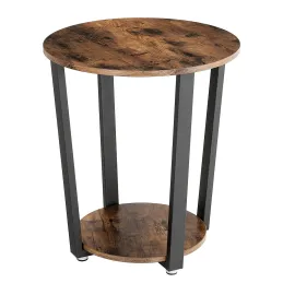 Table basse LUNIA Mini / Noir mat – bois vintage