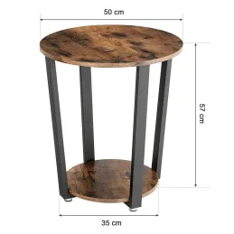 Table basse LUNIA Mini / Noir mat – bois vintage