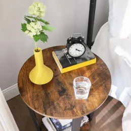 Table basse LUNIA Mini / Noir mat – bois vintage