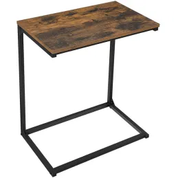 Table d’appoint KATANA / Noir mat – bois vintage