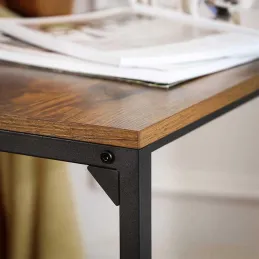 Table d’appoint KATANA / Noir mat – bois vintage
