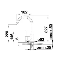 Ensemble évier en inox Blanco DANA 6 + robinet MIDA / Chrome brillant