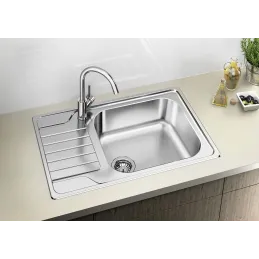 Ensemble évier en inox Blanco DINAS XL 6 S Compact + robinet MILA / Chrome brillant
