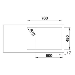 Ensemble évier en inox Blanco DINAS XL 6 S Compact + robinet MILA / Chrome brillant