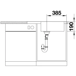 Ensemble évier en inox Blanco DINAS XL 6 S Compact + robinet MILA / Chrome brillant
