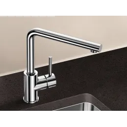 Ensemble évier en inox Blanco DINAS XL 6 S Compact + robinet MILA / Chrome brillant