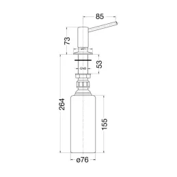 Distributeur de savon Alveus PEAR / Inox