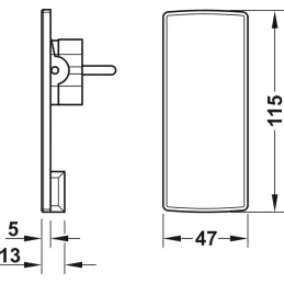 Multiprise 3 prises 230 V avec fiche plate SLIM SCHUKO / Blanche