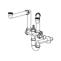 Raccord d’évacuation Franke F3L / Gris