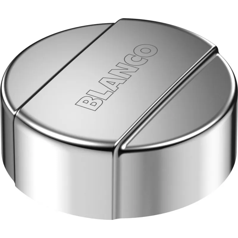 Bouton de commande rond BLANCO / Chrome brillant