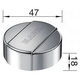 Bouton de commande rond BLANCO / Chrome brillant