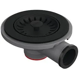 Bonde à grille 3 1/2 Franke avec trop-plein / Noir mat