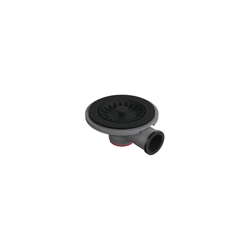 Bonde à grille 3 1/2 Franke avec trop-plein / Noir mat