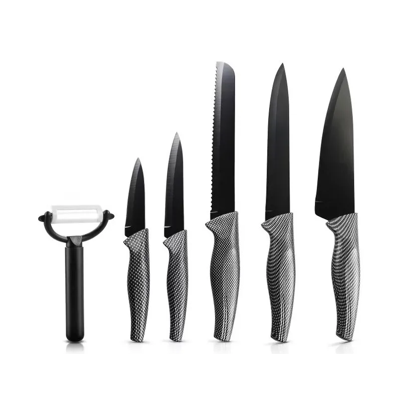 Set de 6 couteaux de cuisine en acier inoxydable