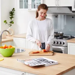 Set de 6 couteaux de cuisine en acier inoxydable
