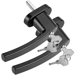 Lot de 2 poignées de fenêtre verrouillables LOCKED / Noir