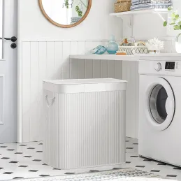 Panier à linge GLAMUR 150L / Blanc
