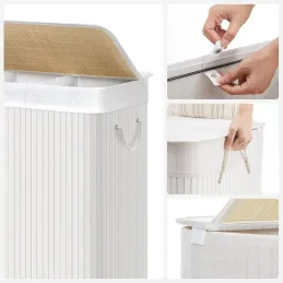 Panier à linge GLAMUR 150L / Blanc