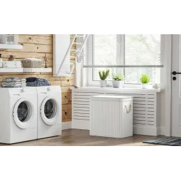 Panier à linge GLAMUR 150L / Blanc