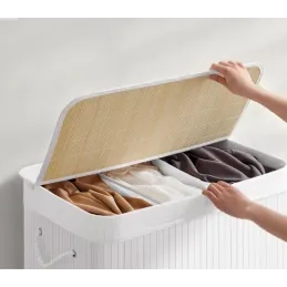 Panier à linge GLAMUR 150L / Blanc